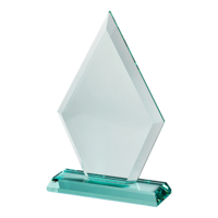 20cm Triangle Glass Plaque (Satin Box)