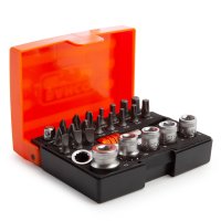 Bahco 2058/S26 1/4" Drive Ratchet Socket & Bit Set (26 Piece)