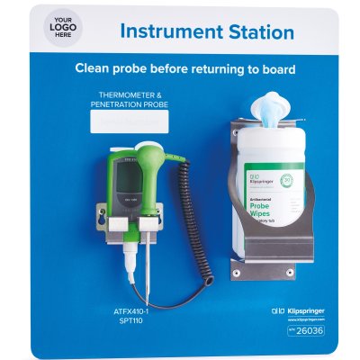 Instrument station for 1x instrument & 1x wipes