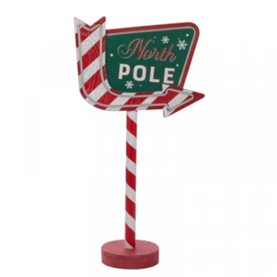 North Pole This Way! Sign