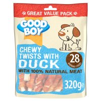 Good Boy Pawsley & Co. Dog Treats - Chewy Twists with Duck 320g x 4