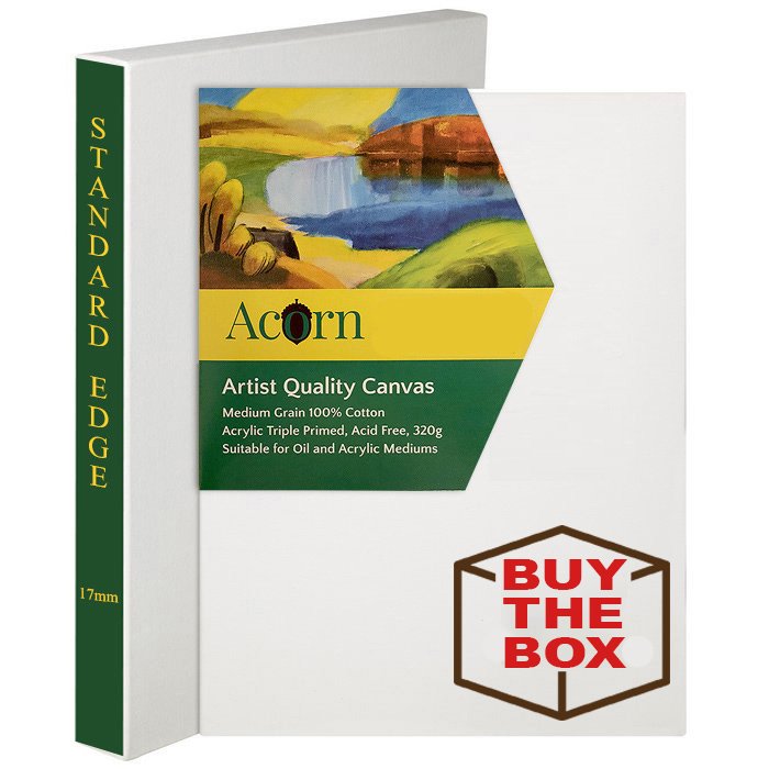 17mm Standard Edge Canvas  Rectangle Sizes Box Qty