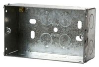 2 Gang 47mm deep Galvanised Steel K.O Box