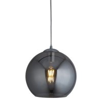 BALLS 1LT ROUND PENDANT (35cm dia), SMOKED GLASS, CHROME