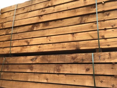 Softwood Treated Sleeper Brown 100mm x 200mm x 2.4m - Bidford, Shipston and Southam Only