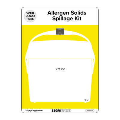 Allergen Spillage Solids Kit Shadow Board, Yellow