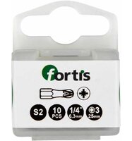 Fortis Impact Pozi PZ3 x 25mm Driver Bit Pack of 10