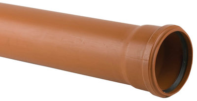 110mm BS Single Socket Underground Drainage Pipe 3m