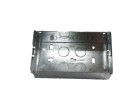 Cesco TE28 47mm 2 gang flush metal box