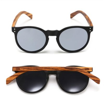 Sorennto Silver Reflective Lens l Walnut Wooden Arms 1