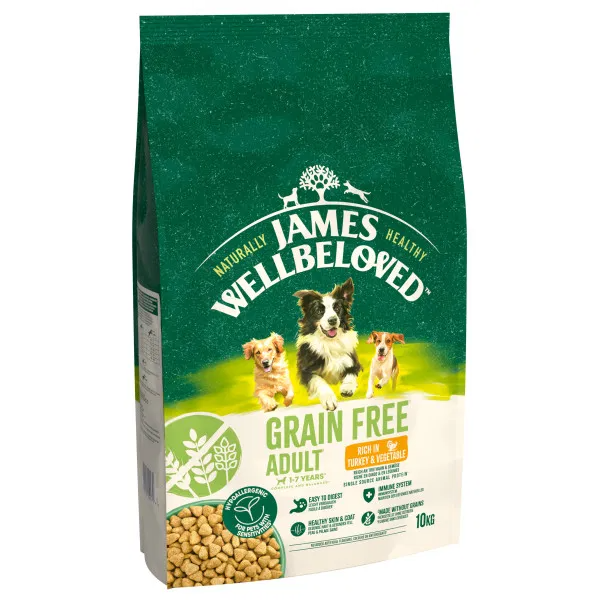 James Wellbeloved Dog Adult Grain Free Rich In Turkey & Vegetables 10kg