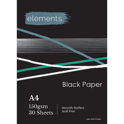Elements Black Paper - A4