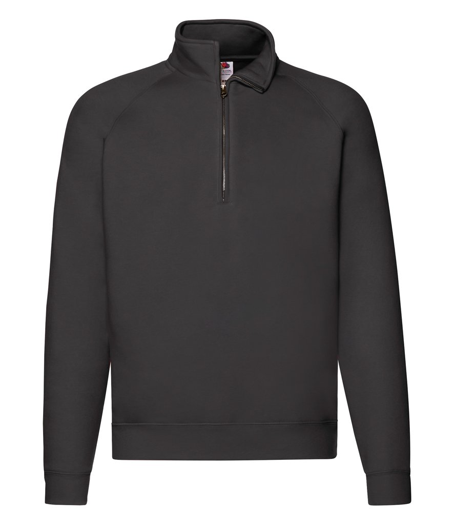 FRUIT OF THE LOOM PREMIUM ZIP NECK SWEATSHIRT
