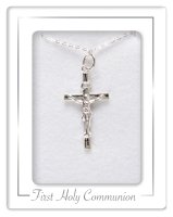 Communion Sterling Silver Crucifix Necklet   (C69393)