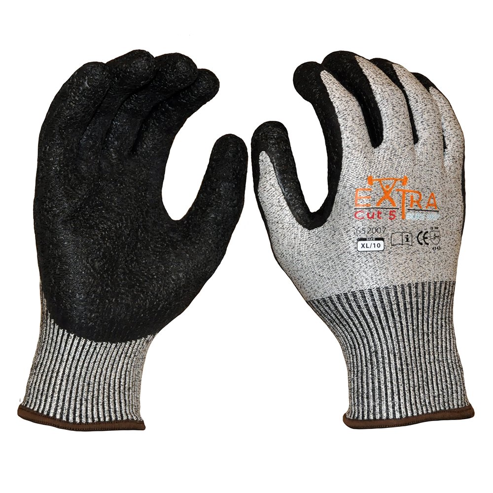 Extra Cut-5 Black Crinkle Sure Grip