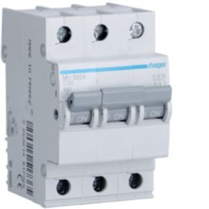 Hager 32A 3P C Curve 6kA MCB MU332A