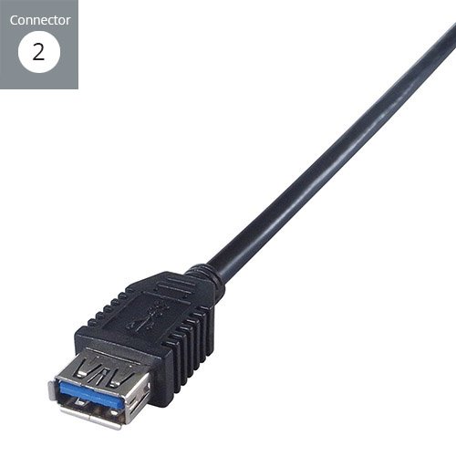 0.2m AV Snap-In USB 3 Type A Module 25 x 50mm - Socket to Socket - White