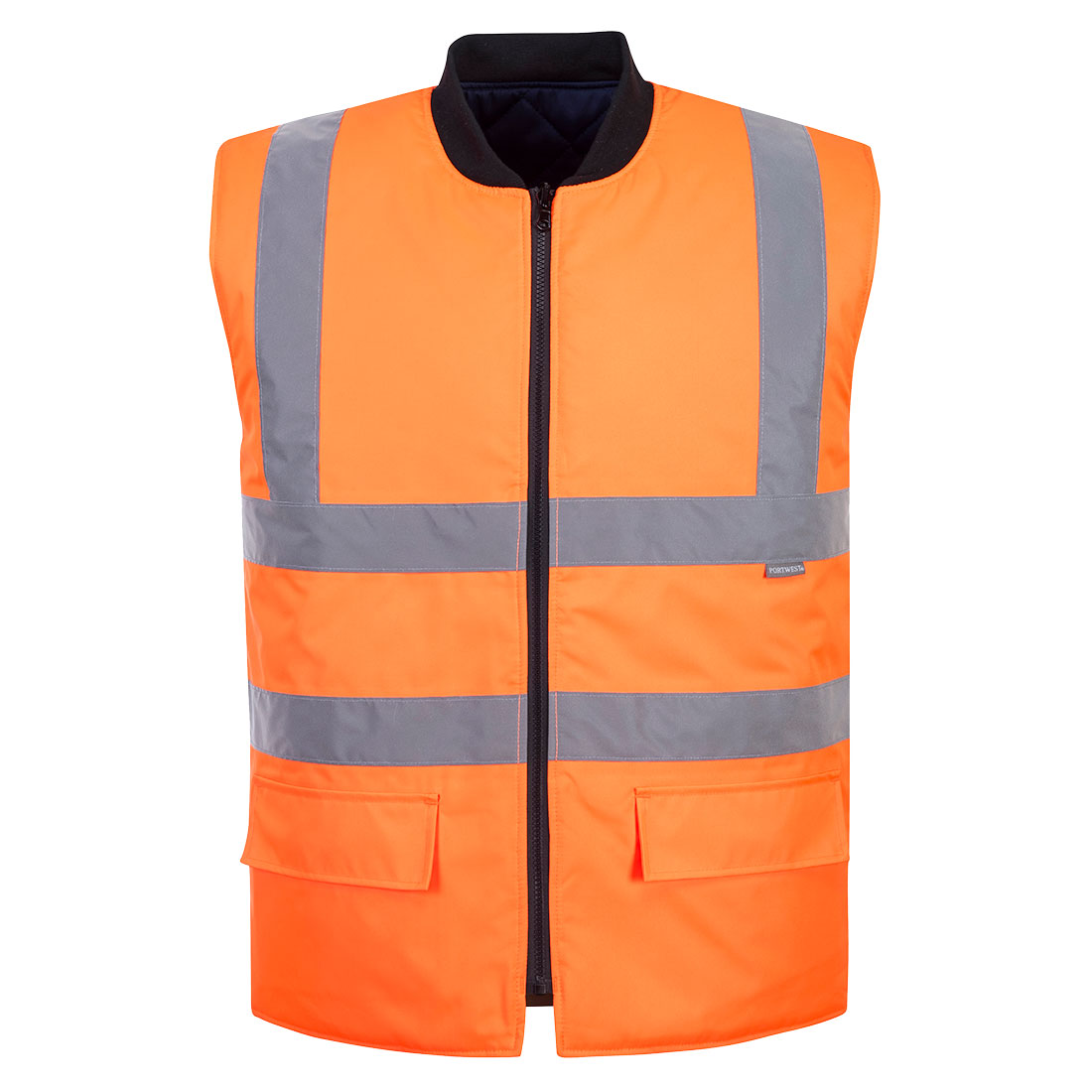 HIVIS REVERSIBLE BODYWARMER, ORANGE