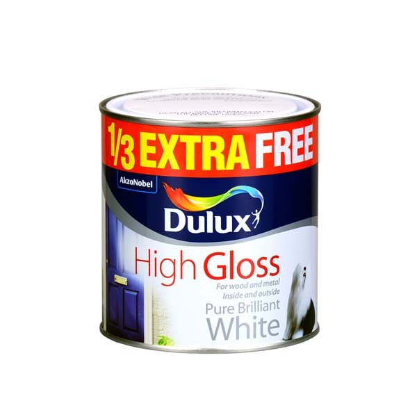 Dulux High Gloss Pure Brilliant White 750L Tin 