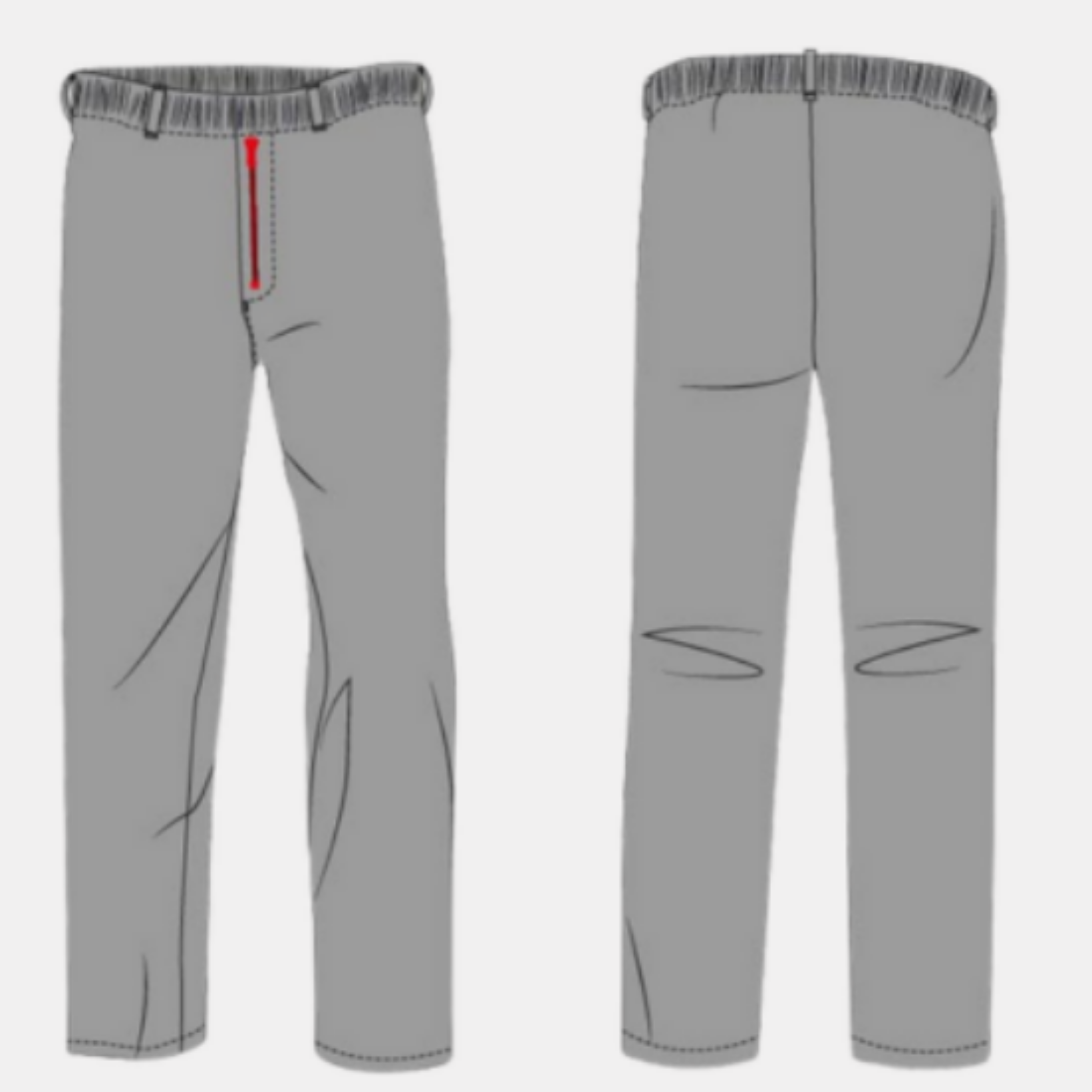 Alsico Food Trade Trouser, Full Elasticated Waistband, No Pocket, Grey