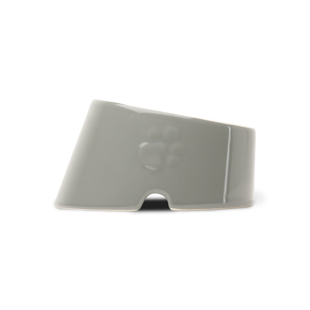 Scruffs Classic Grey Stoneware Flat Faced Pet Bowl 1x6 18c