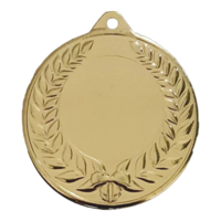 45mm Medal with Wreath Design (Gold)