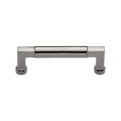 C0312 101-PNF - Heritage Brass Cabinet Pull Bauhaus Design 101MM CTC Polished Nickel Finish