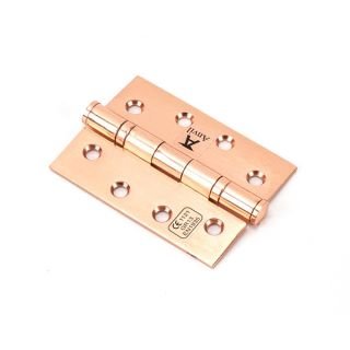46526 - Polished Bronze 4 Inch Ball Bearing Butt Hinge (Pair) SS