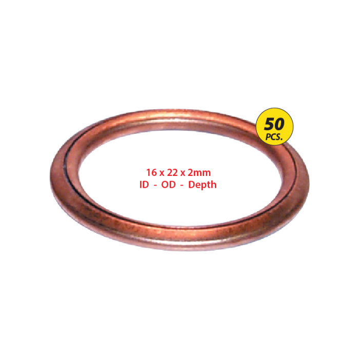 Copper Compression Sump Washers 
