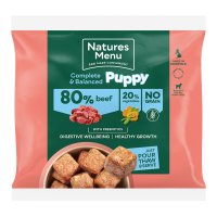Natures Menu Frozen Puppy Complete and Balance 80-20 Nuggets Beef With Vegetables 1kg