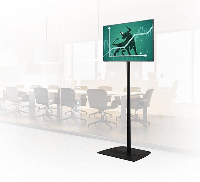 BT8571 heavy duty steel screen stand for small to medium displays up to 47 inch