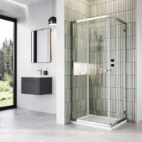 Tucker French 6mm Offset Corner Entry Enclosure 760 x 900mm