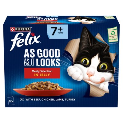 Felix Pouches AGAIL Senior 7+ Meat 4 x 12 x 85g