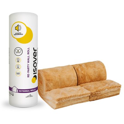 Isover RD Party Wall Roll 100mm 6m x 455mm (Pack of 2 - 5.46m2)