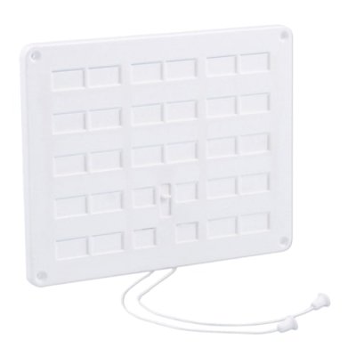 Rooster + trekkoord PVC wit 250x200