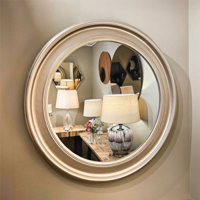 Round 90cm Mirror - Champagne