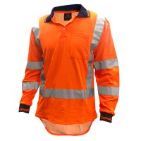Hi-Vis D/N TTMC Polo, LS, Orange