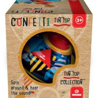 Spinning Top with Sound/Wood Handle ‘Confetti