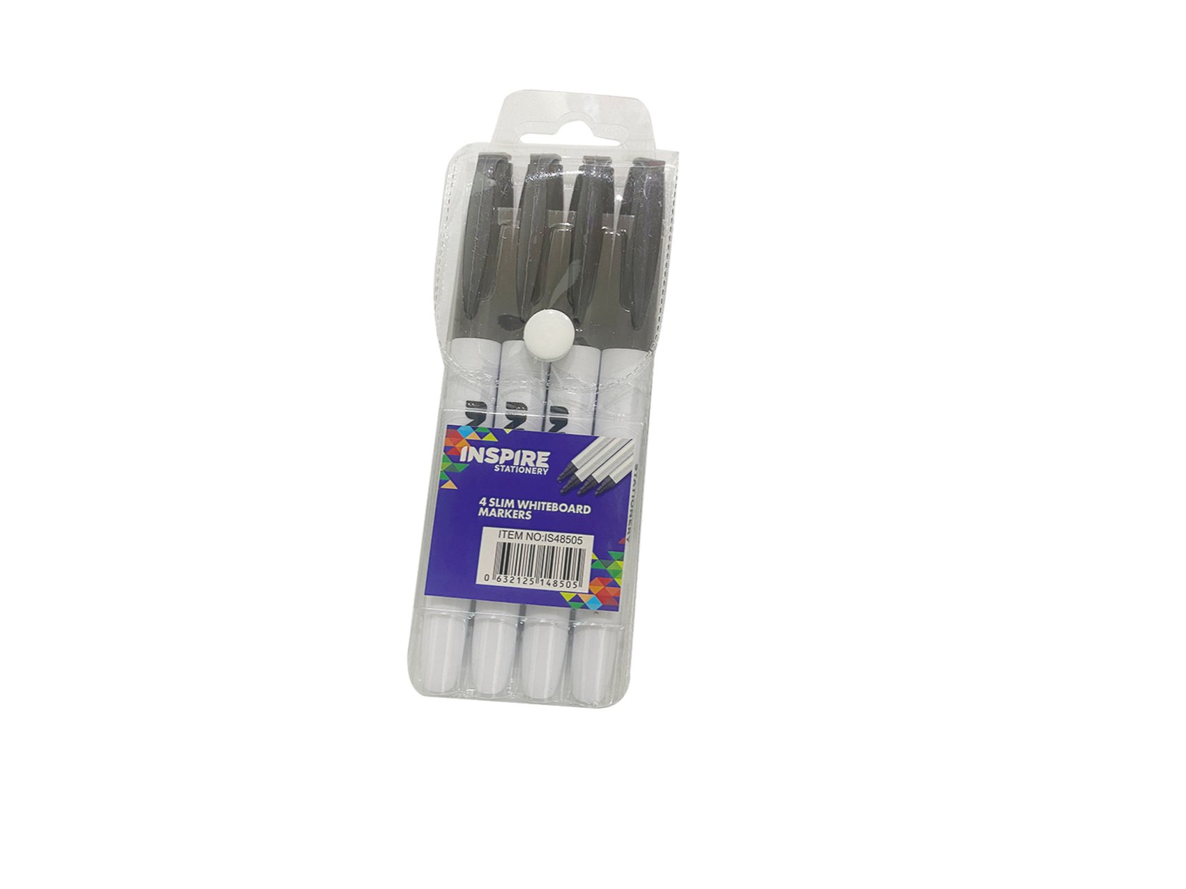 Whiteboard Marker Slim - Black (4pk)