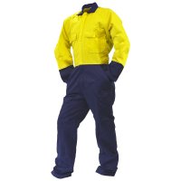 Cotton Overalls, DO, LS, Yellow/Navy