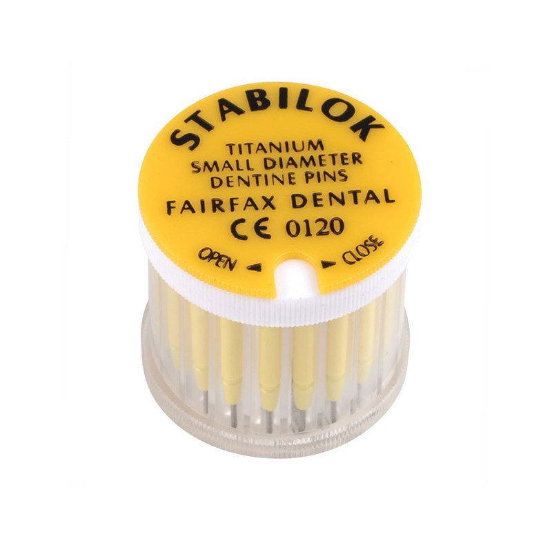 Fairfax Stabilok Titanium Pins - Small Pack Yellow - DMI Ireland's Leading Dental Supplier - Next Day Delivery