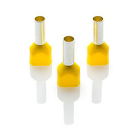 Yellow Twin Cord End Pre-Insulated Ferrules 1.0mm2 (Pack 1000) | TCEF108G