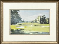 Hand Painted Picture Approaching The Green 60.1x80.6cm