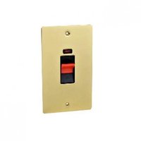 Flat Plate Polished Brass 45A 2G SW+N BLACK | LV0701.0147