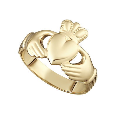 14K gold claddagh ring for him s2981 from Solvar
