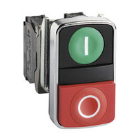 Telemecanique XB4BL73415 24V Illuminated Double Head Pushbutton Green / Red