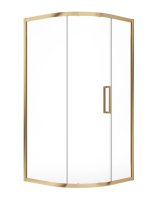 ASPECT 8MM FRAMED ONE DOOR QUADRANT 1000MM  BRUSHED GOLD