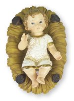 Resin Baby Jesus & Manger 3 1/4 inch   (89013)