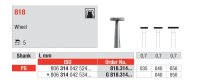 Edenta Diamond Large Wheel Bur -5pk Size 035 - DMI Dental Supplies Ireland - Next Day Delivery