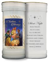 Pillar Candle - Nativity - Gold Foil   (87981)